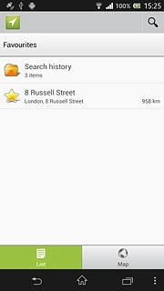 Press the required destination.