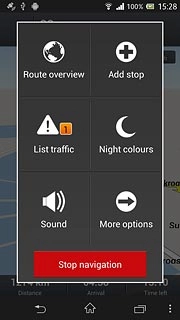 Press Stop navigation.