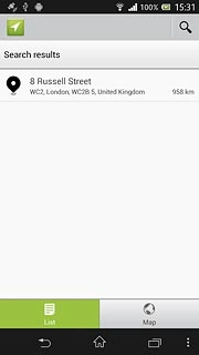 Press the required destination.