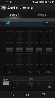 Press the return icon.