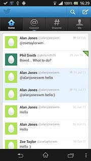 Press the home icon to return to standby mode.