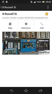 Press the return icon to return to map view.