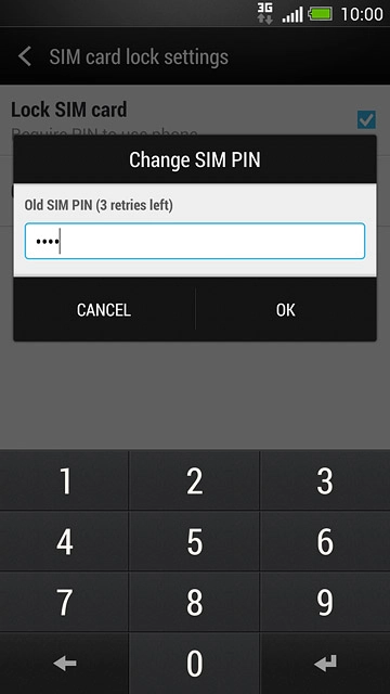 Key in your current PIN and press OK.
