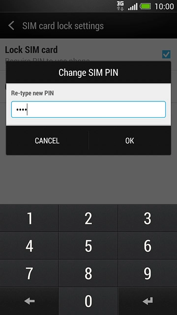 Key in the new PIN again and press OK.