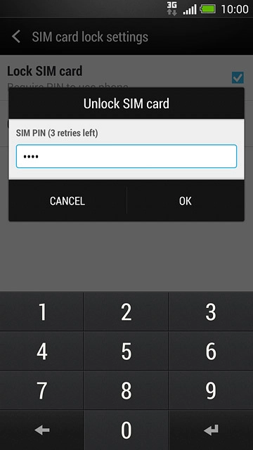 Key in your PIN and press OK.