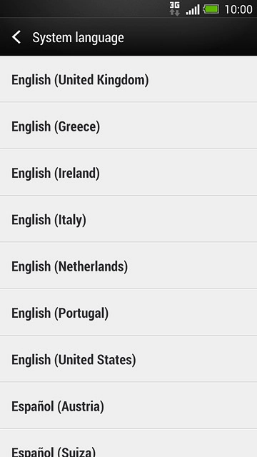 Press the required language.