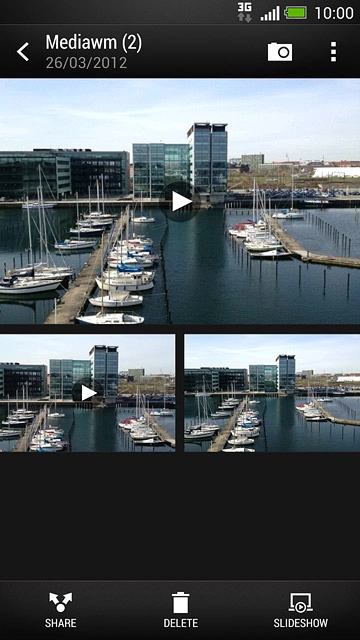 Go to the required folder.Press the required picture or the required video clip.