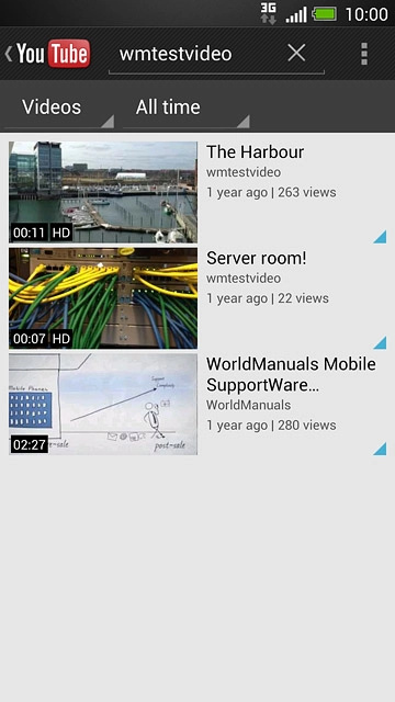 Press the required video clip.