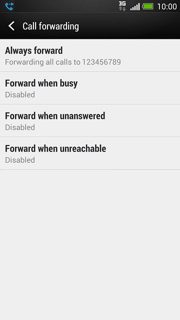 Press one of the following options:Always forward