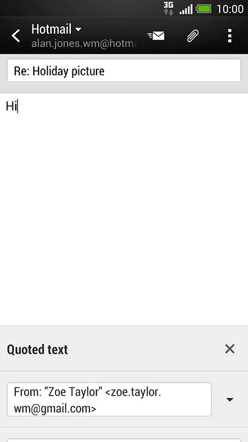Press the send icon.