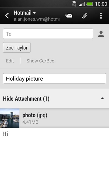 Press the send icon.