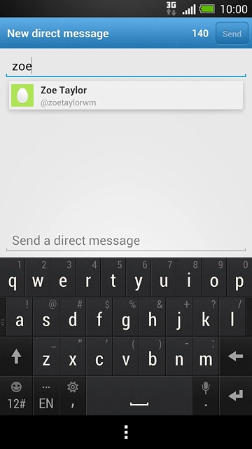 Press the required contact.