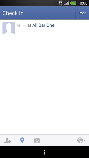 Key in the required text and press Post.