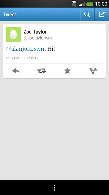 Press the reply icon.