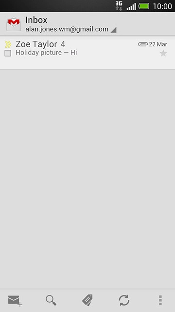Press the new email message icon.Key in the first letters of the required contact.Matching contacts are displayed.