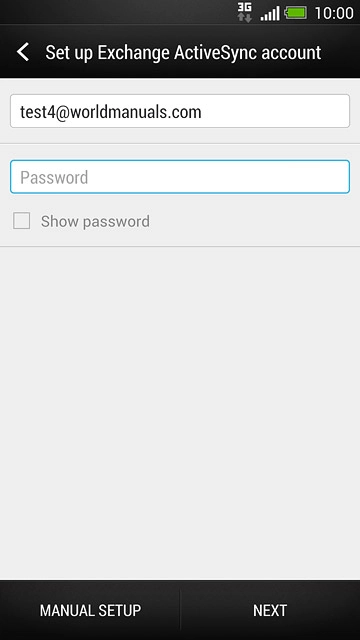Press Password and key in your password.