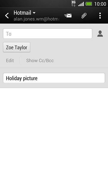 Press the text input field and write the required text.