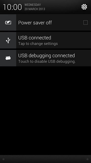 Slide your finger down the display starting from the top edge of your phone.Press the settings icon.