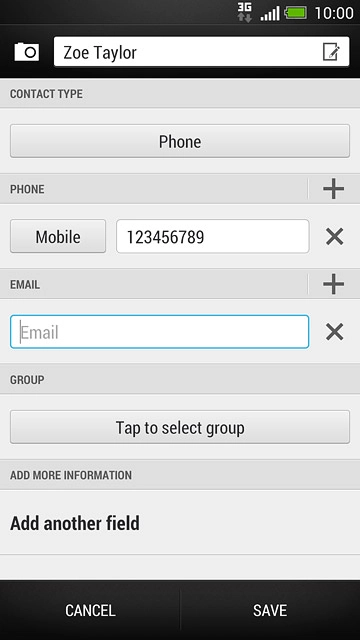 Press Email and key in the required email address.