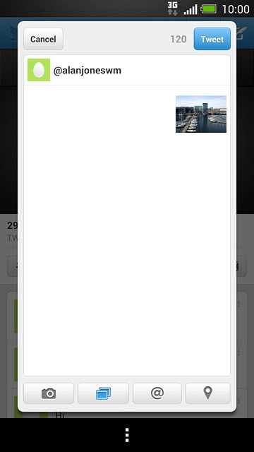 Press the text input field.