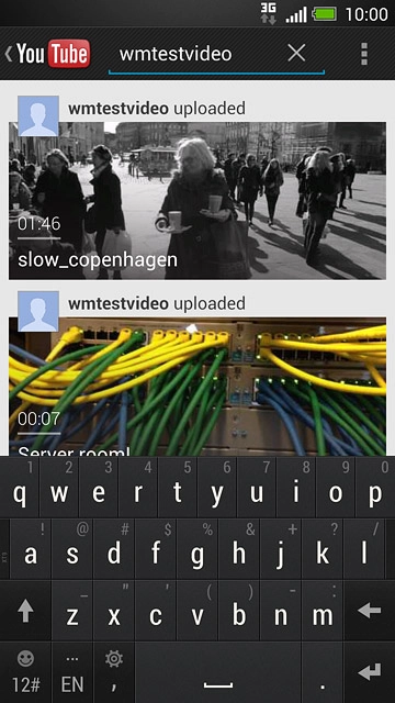 Key in the required search word and press enter.