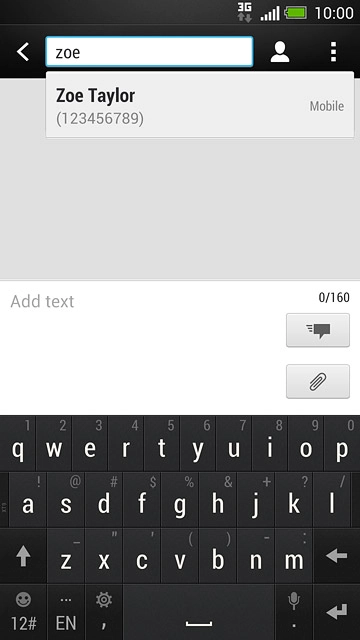 Key in the first letters of the required contact.Matching contacts are displayed.Press the required contact.Repeat the procedure to add more recipients.