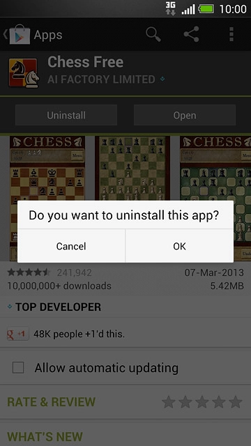 Press OK to confirm.