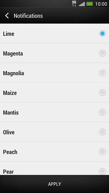 Once you've found a message tone you like, press APPLY.