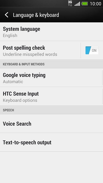 Press System language.