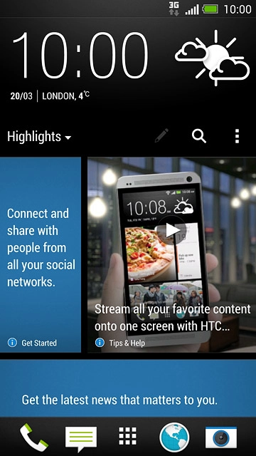 Slide your finger down the display starting from the middle of the phone.Press the menu icon.