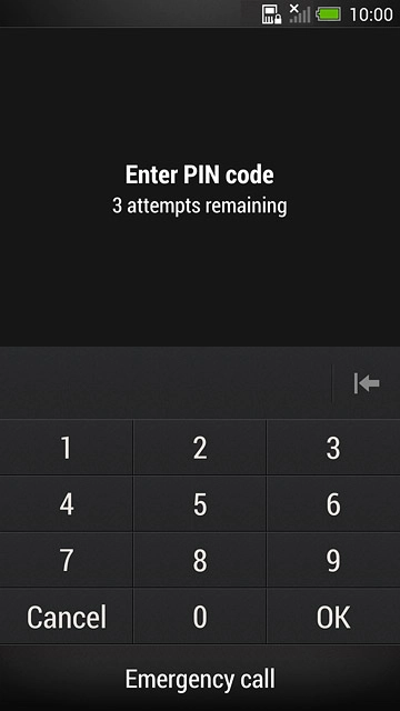 If you turn off flight mode:Key in your PIN and press OK.