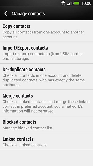 Press Import/Export contacts.
