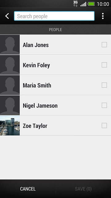 Press the menu icon.