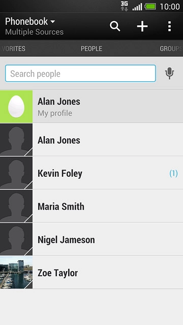 Press the menu icon.