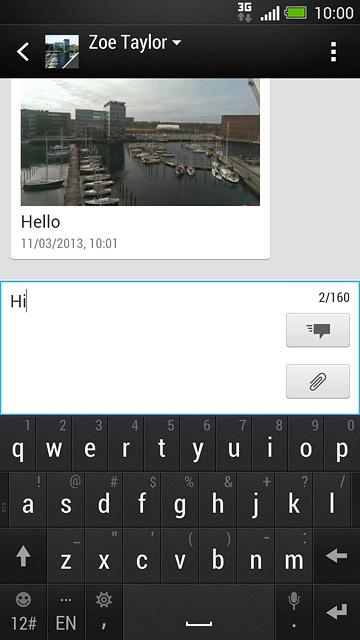 Press the send icon.