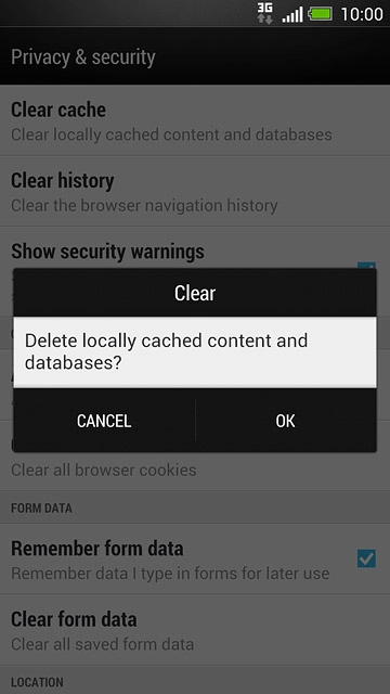 Press OK to confirm.