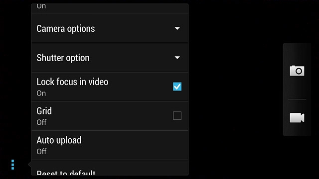 Press Camera options.