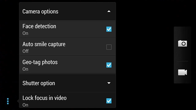 Press the menu icon.