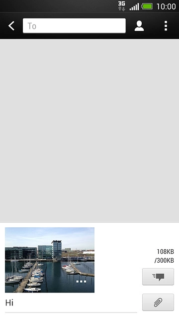 Press the send icon.