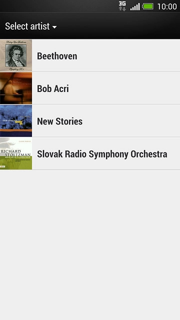 Press the drop down list at the top of the display.