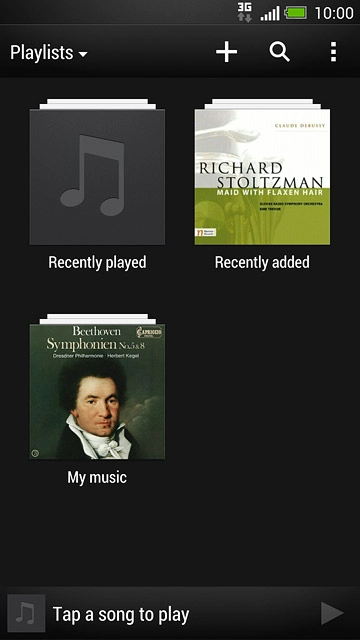 Press the drop down list at the top of the display.