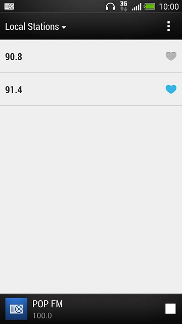 Press the radio icon.