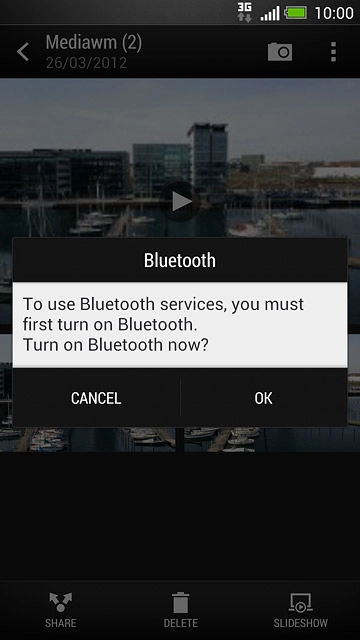 If Bluetooth is turned off:Press OK to turn on Bluetooth.