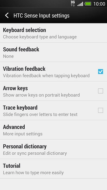 Press Keyboard selection.
