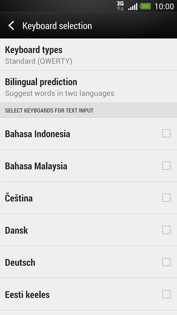 Press Keyboard types.
