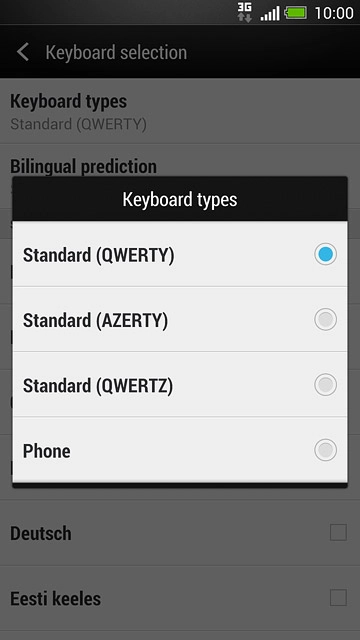 Press Standard (QWERTY).