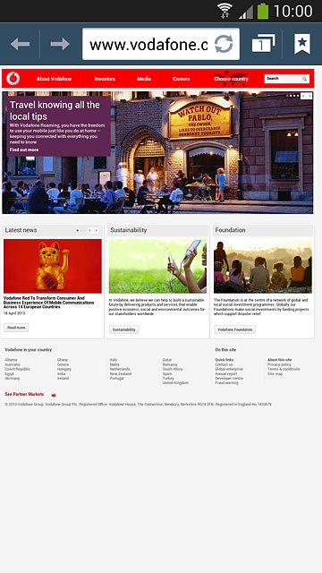 Press the address bar.