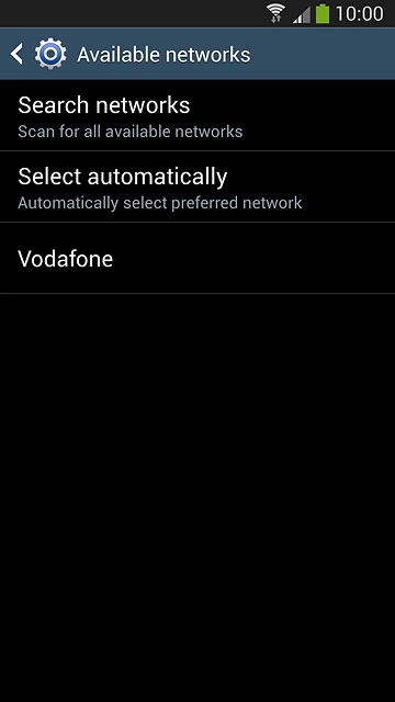 Press the required network.Your display will tell you if you have access to the network you've chosen.