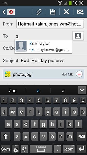 Press the required contact.