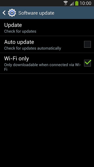 Press Update.If a new software version is available, it's displayed.Follow the instructions on the display to update your phone's software.